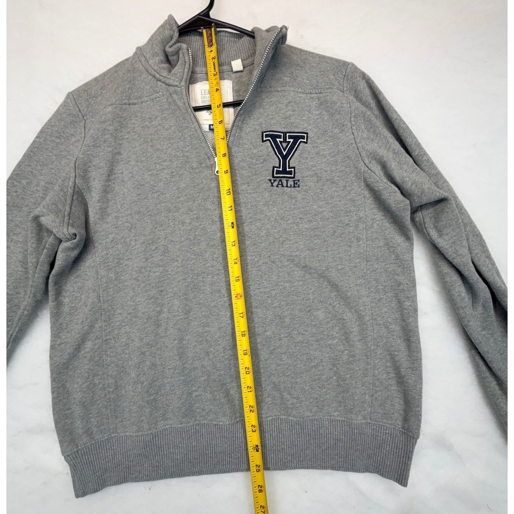 League Collegiate Outfitters Yale University Quarter Zip Sweatshirt Gray Medium - Picture 5 of 11